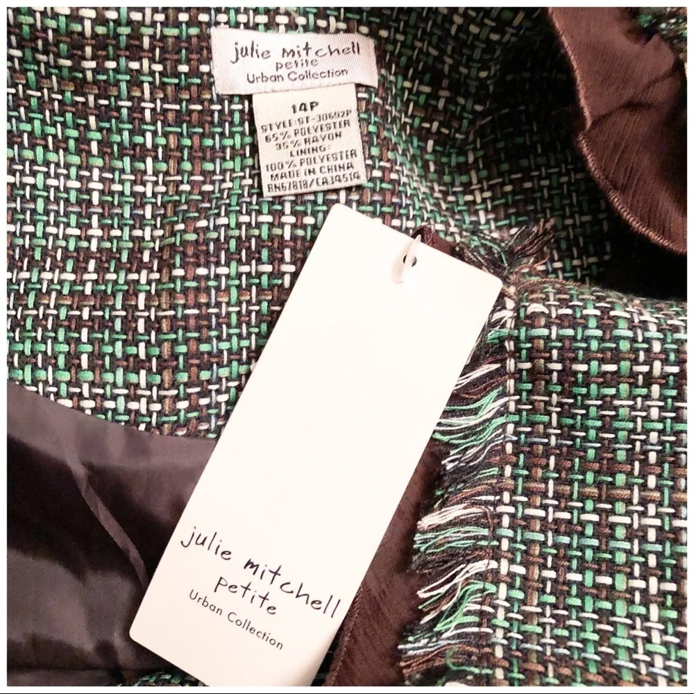 Julie Mitchell Tweed Jacket Sz 14P NWT - Picture 7 of 7